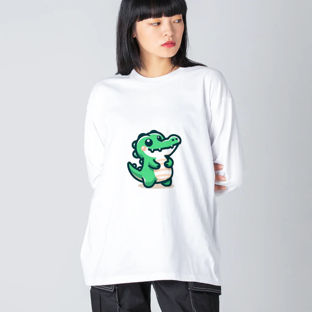 waniwanipanikuのデフォルメされたワニ Big Long Sleeve T-Shirt