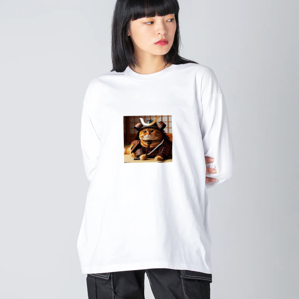 hypergoのねこねこ侍　SAMURAI cat Big Long Sleeve T-Shirt