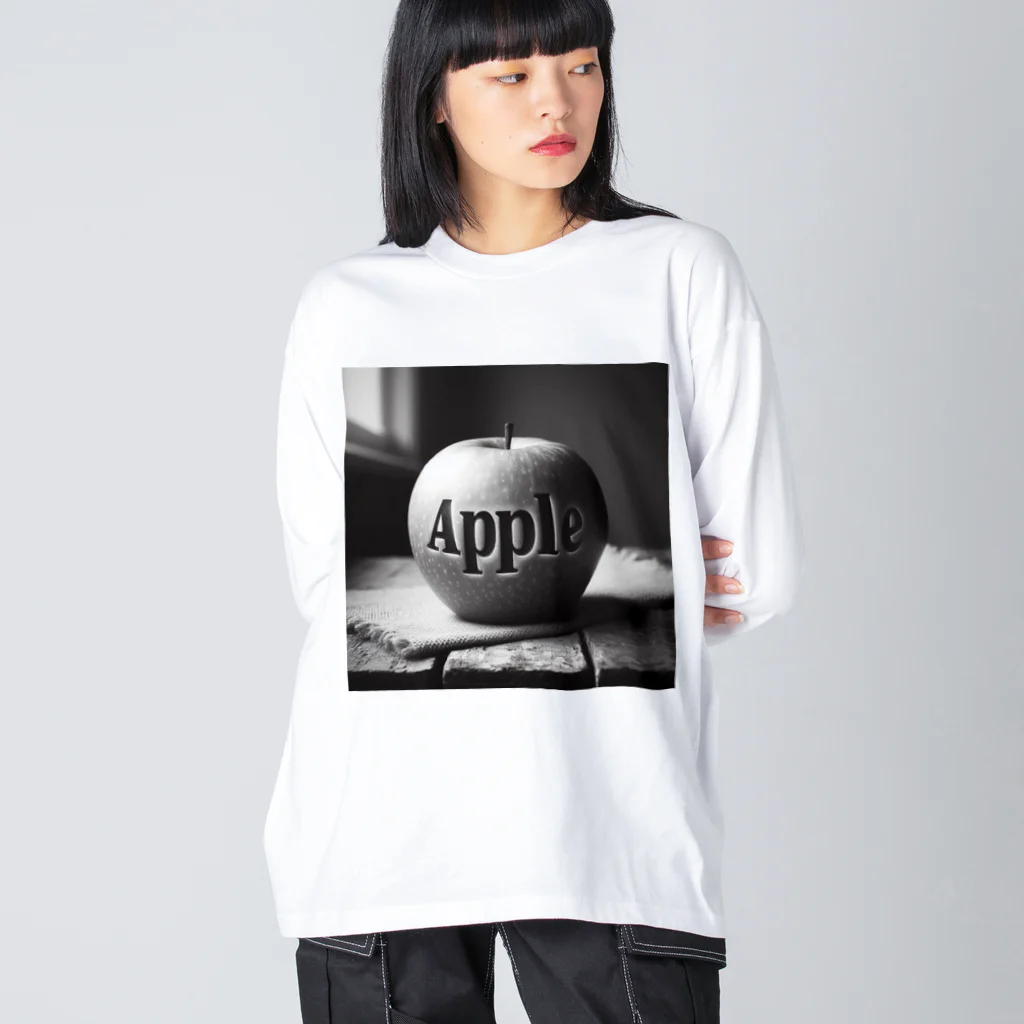 yuriseのモノトーンAppleグッズ Big Long Sleeve T-Shirt