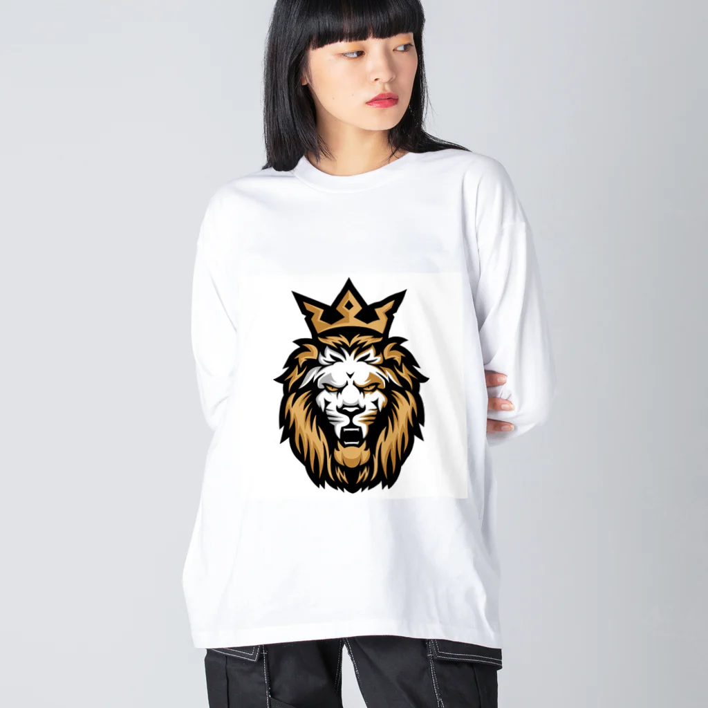 アニマル宮殿の王者ライオン Big Long Sleeve T-Shirt