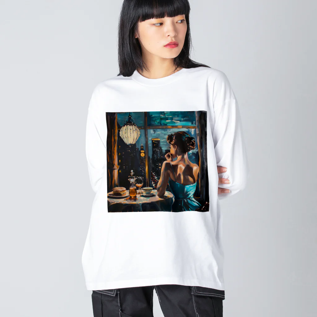 AQUAMETAVERSEの夕暮れ・寛ぎの時間　Tomoe bb 2712 Big Long Sleeve T-Shirt