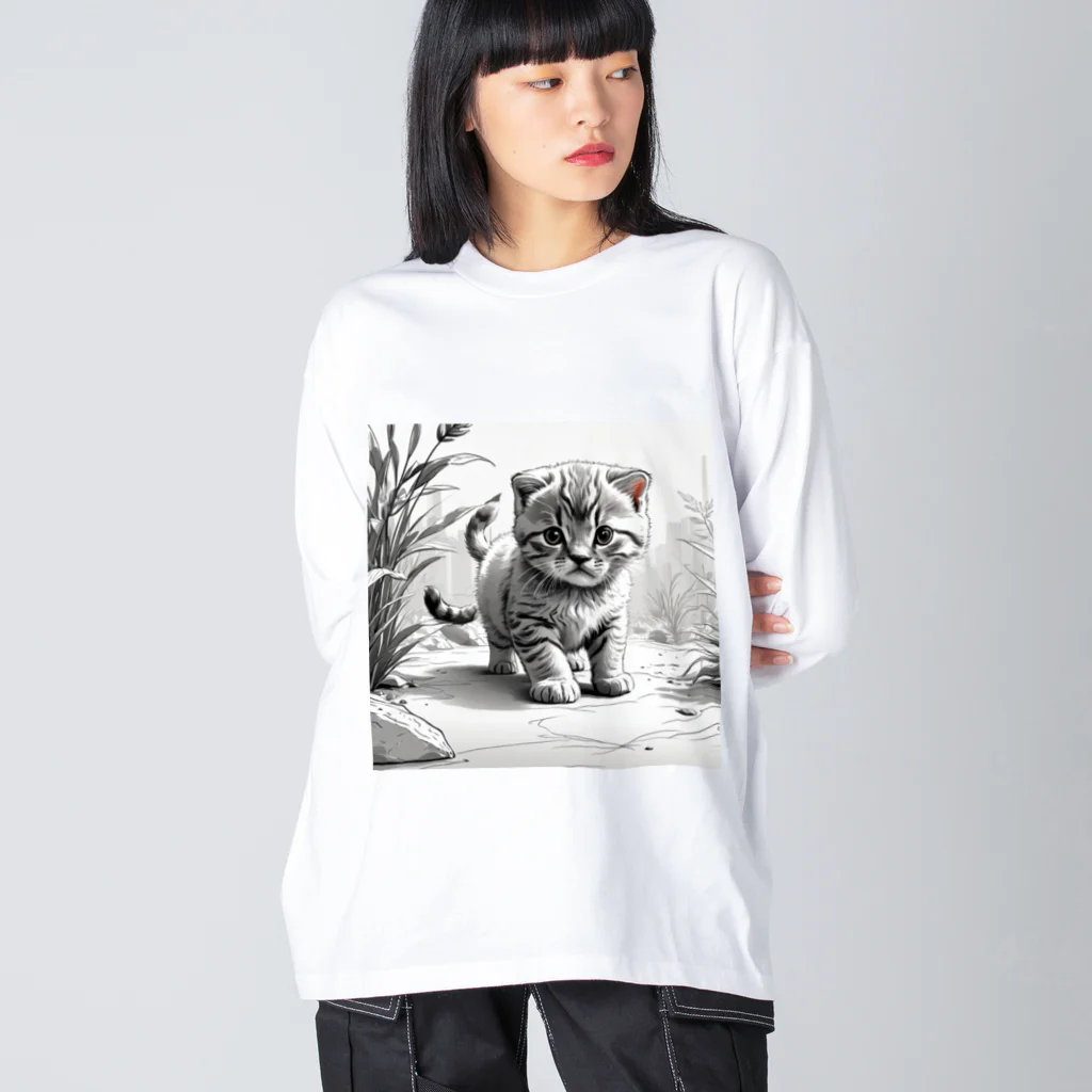 KONEKO_NEKOの子猫の散歩 Big Long Sleeve T-Shirt