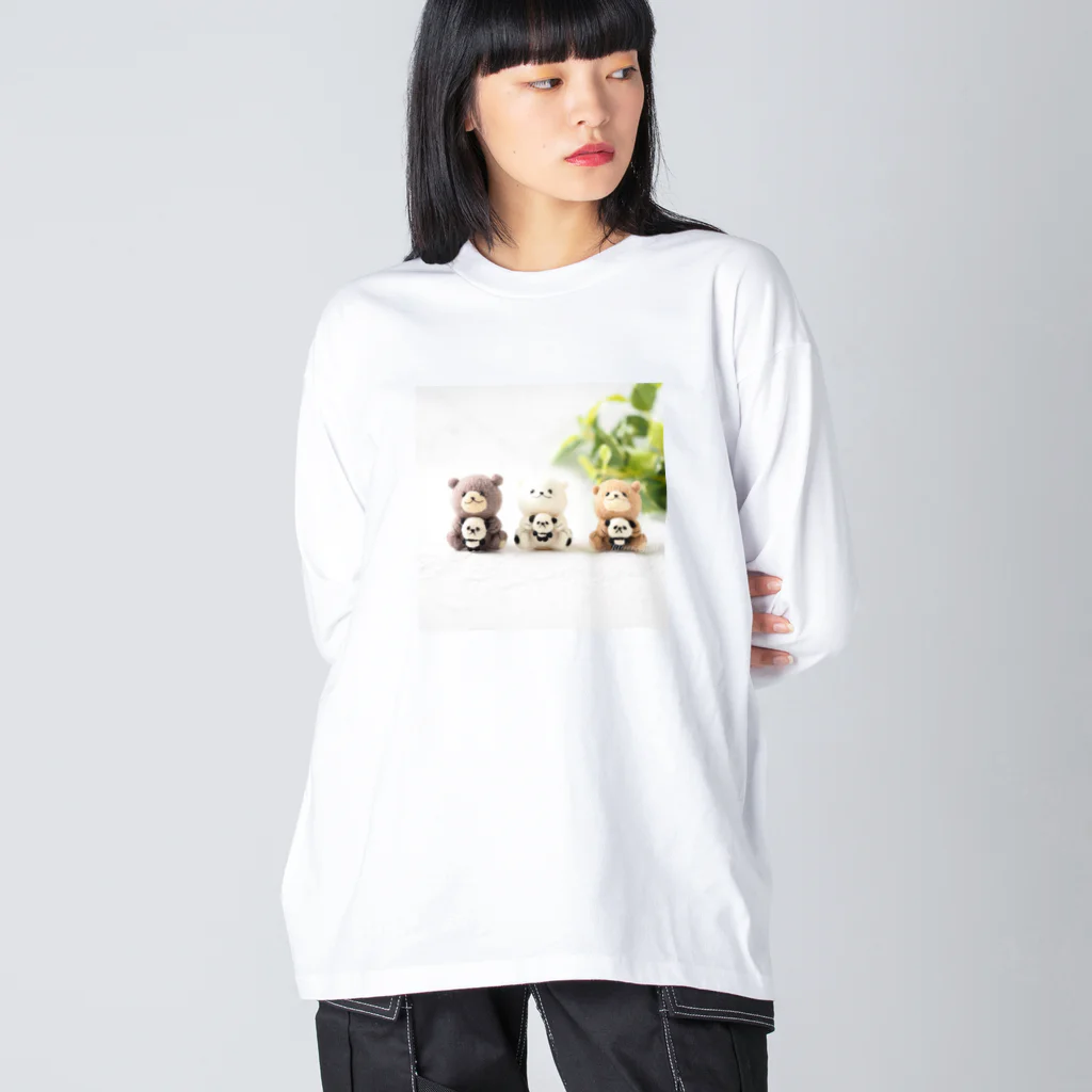 kumamia（くまみあ）のくまの３兄弟（ぱんだん） Big Long Sleeve T-Shirt