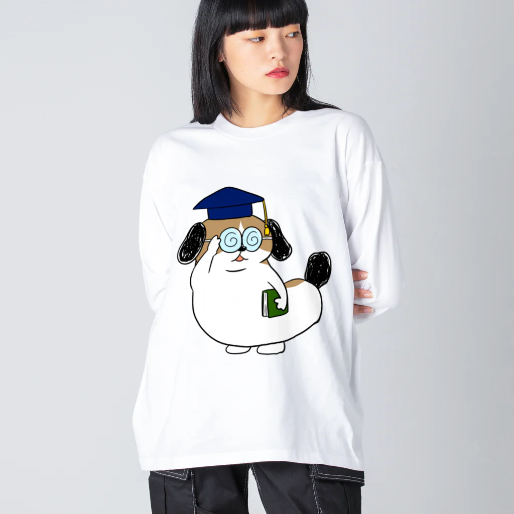 マツバラのもじゃまる博士 Big Long Sleeve T-Shirt