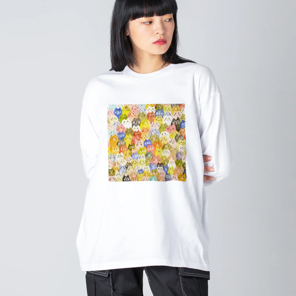 【Yuwiiの店】ゆぅぅぃーのぬこさま ビッグシルエットロングスリーブTシャツ