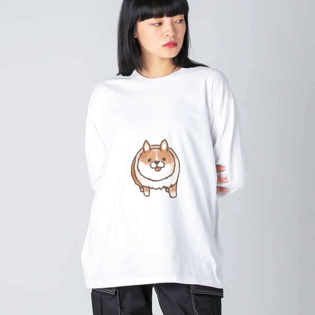 あべのコーギー しょうめん ビッグシルエットロングスリーブTシャツ