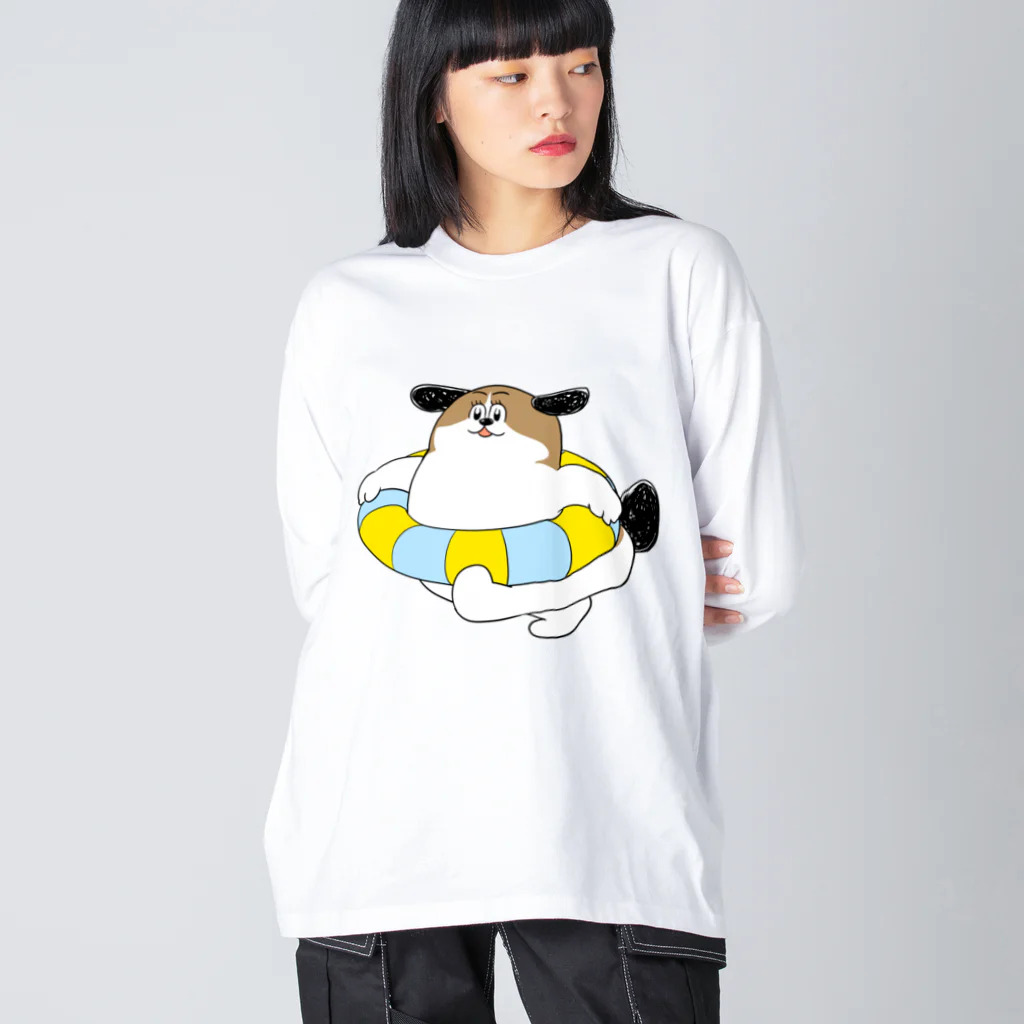 マツバラのもじゃまるうきわ Big Long Sleeve T-Shirt