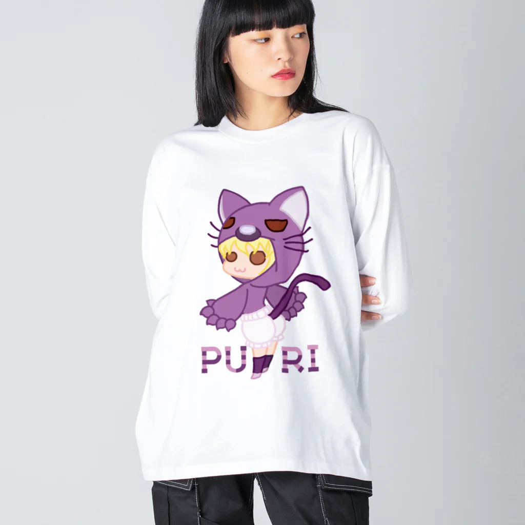 ウサネコのぷり☆ネコちゃん ビッグシルエットロングスリーブTシャツ