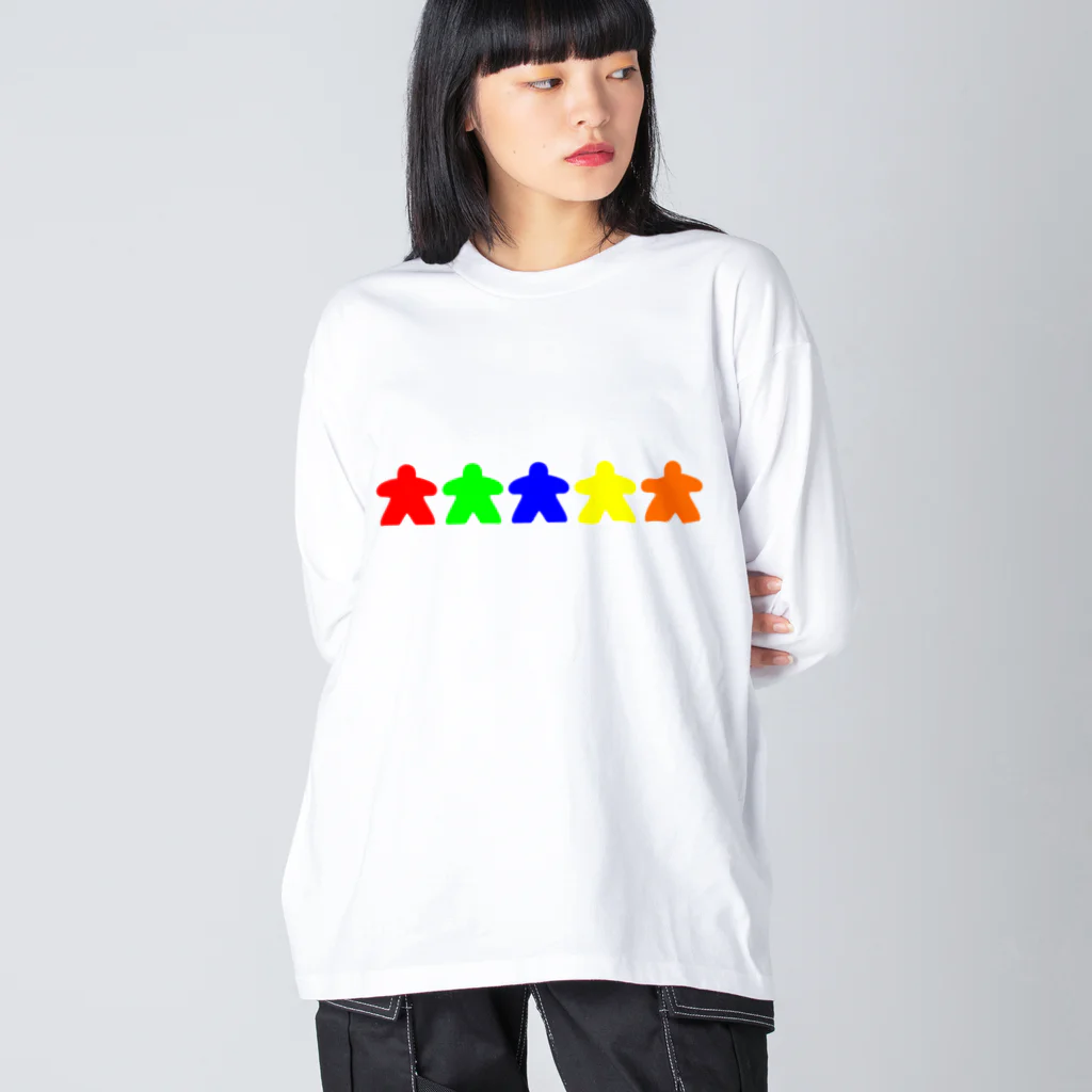 きこりのぱんやのえかきのおみせのシンプルなミープル Big Long Sleeve T-Shirt