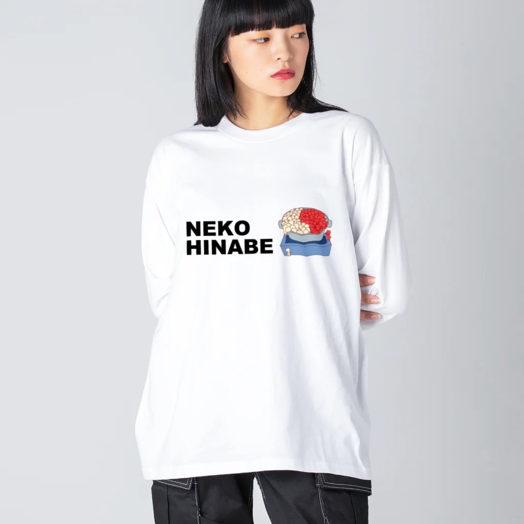 むーの猫火鍋 ビッグシルエットロングスリーブTシャツ