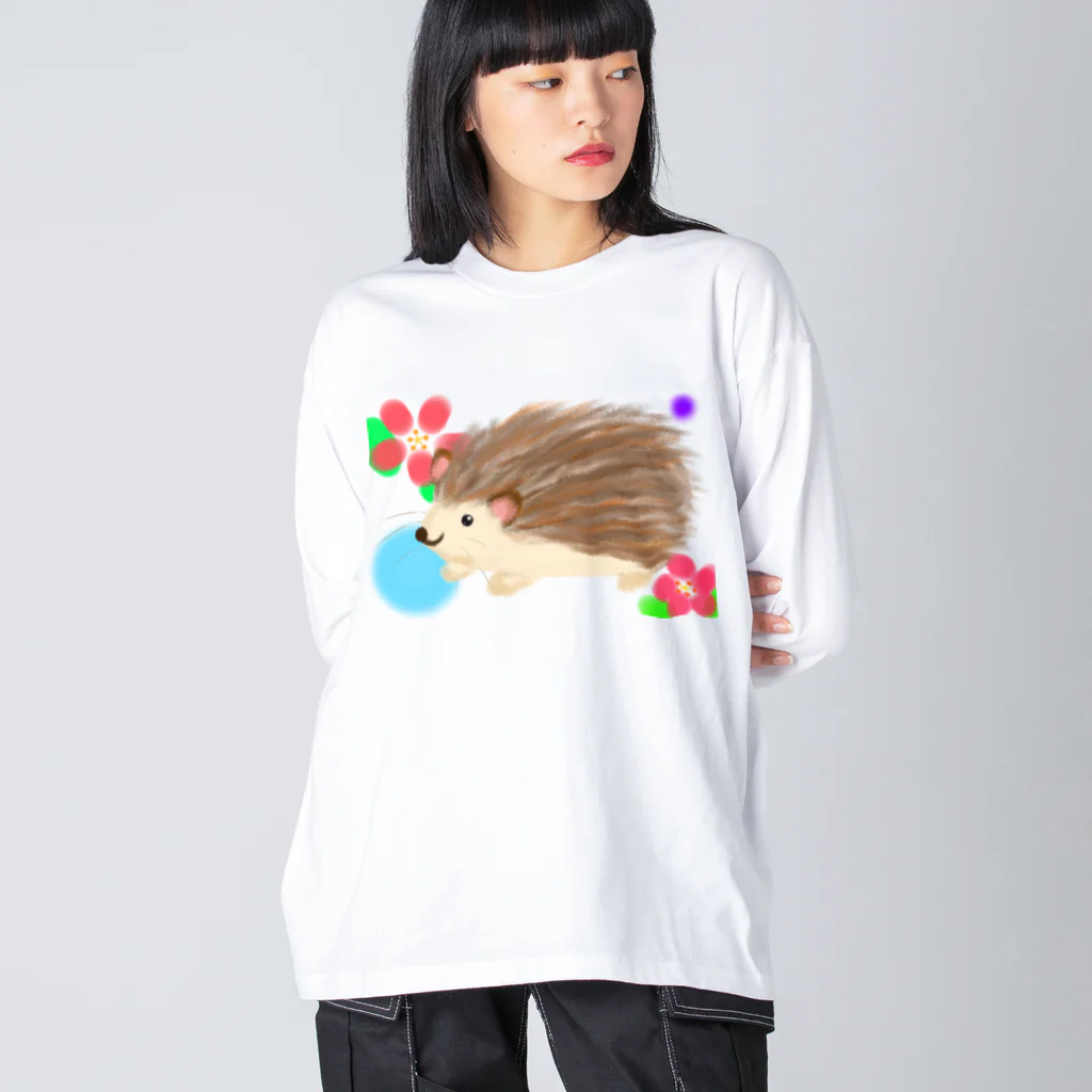 Lily bird（リリーバード）のハリネズミさん 背景あり① Big Long Sleeve T-Shirt