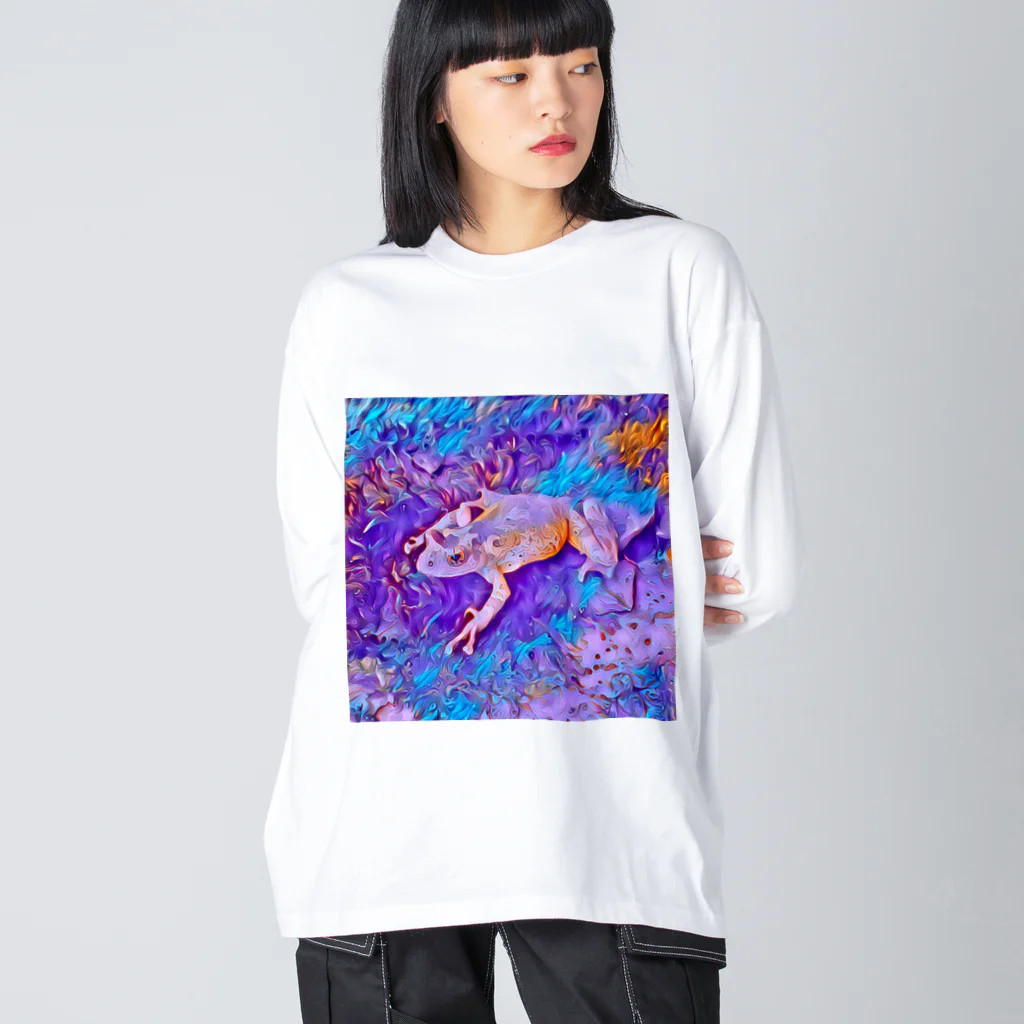 Fantastic FrogのFantastic Frog -Pastel Version- Big Long Sleeve T-Shirt