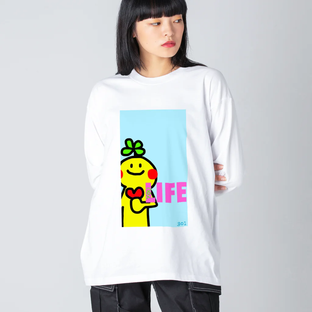 301art worksのあなたの人生応援してます ビッグシルエットロングスリーブTシャツ