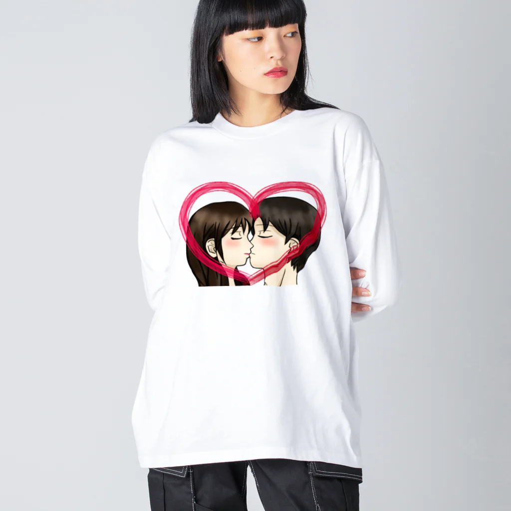 Lily bird（リリーバード）のKiss with heart♥ ビッグシルエットロングスリーブTシャツ