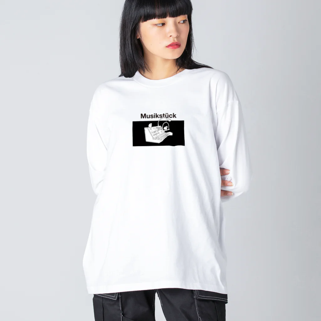 Momi Buncho Lab SHOPのヴォコーダー文鳥 Big Long Sleeve T-Shirt