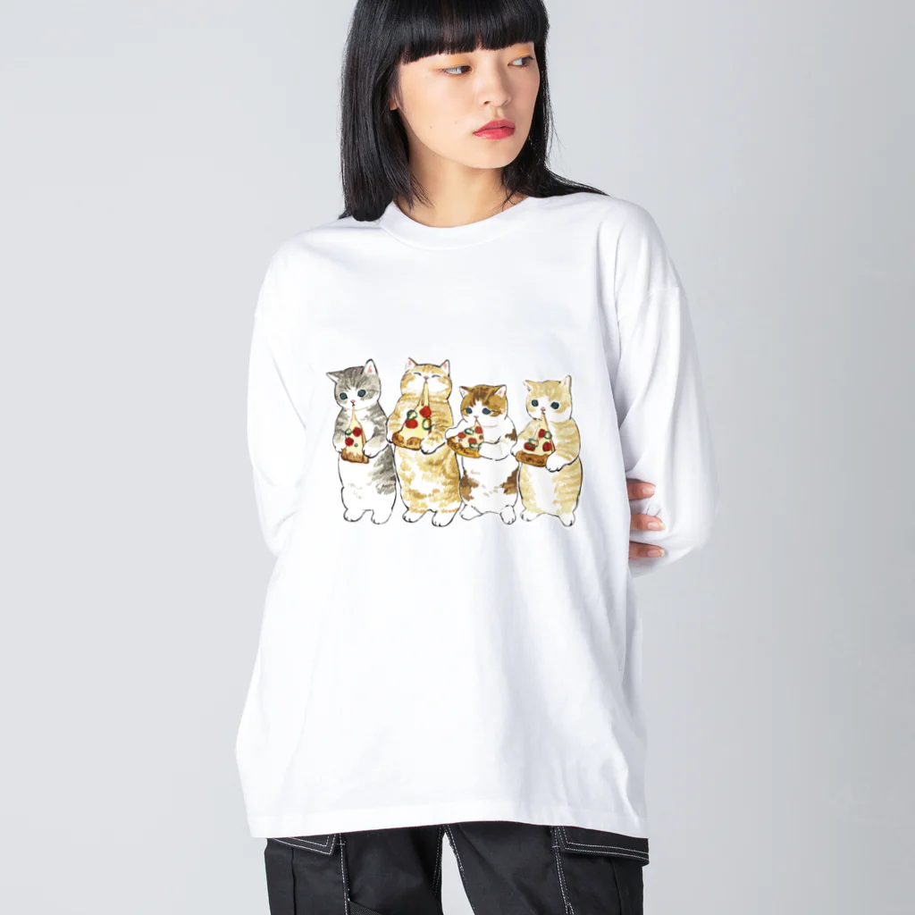 mofusandのみよーんピザ ビッグシルエットロングスリーブTシャツ