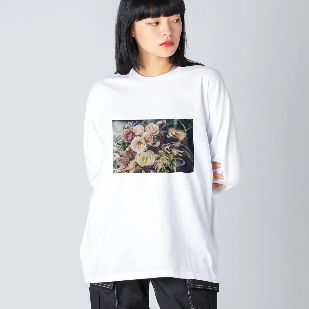 鈴屋の気まぐれ品の薔薇の花束を。 ビッグシルエットロングスリーブTシャツ