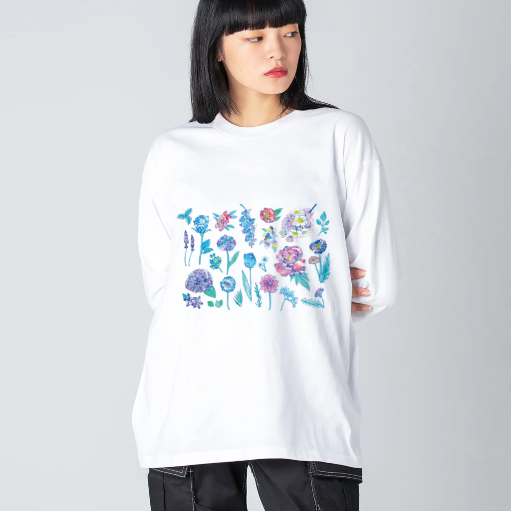 Coffret à bijouxの宇宙フラワーシリーズ Big Long Sleeve T-Shirt