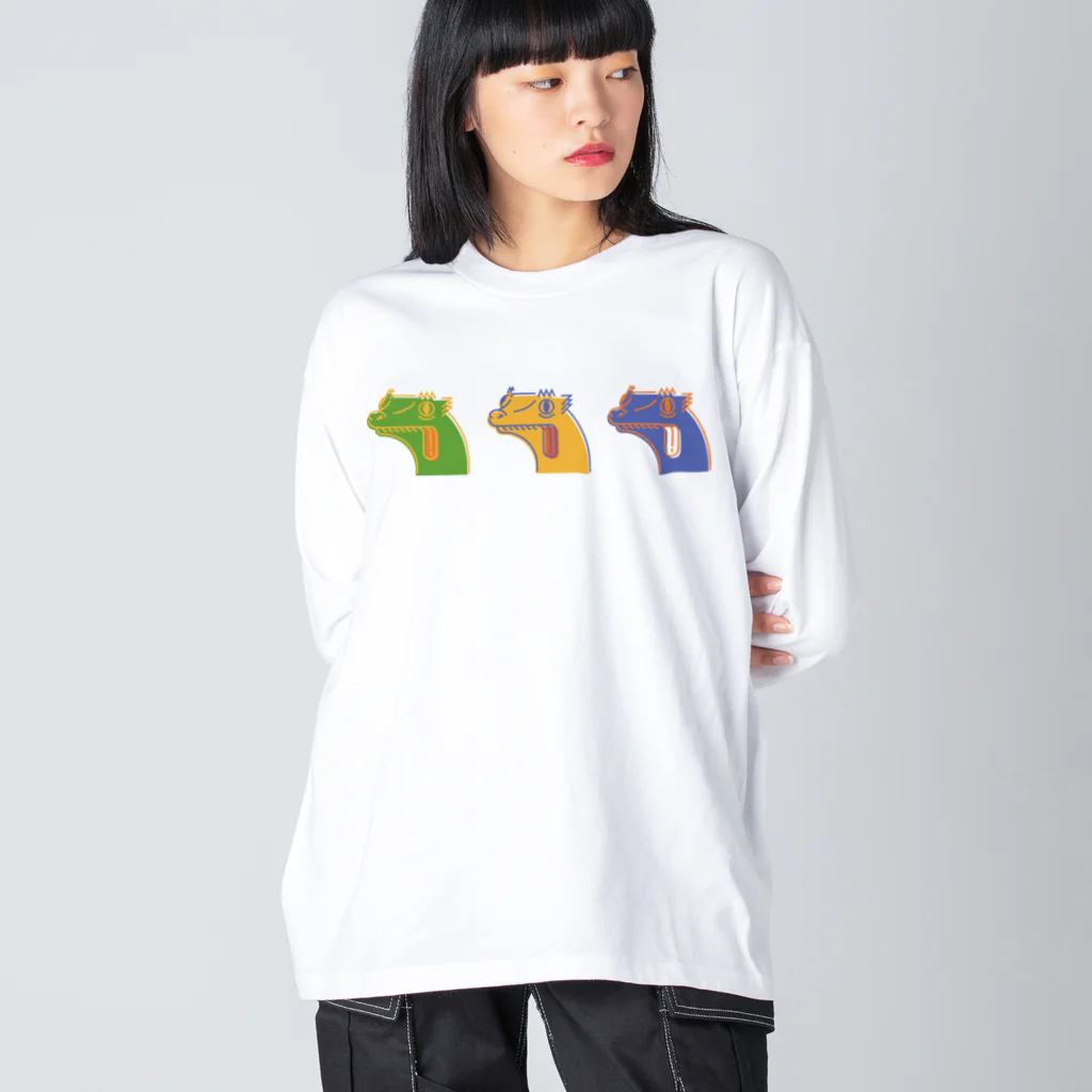 爬虫類グッズ メッサヌンサ - M.R.SのPOPクレス Big Long Sleeve T-Shirt