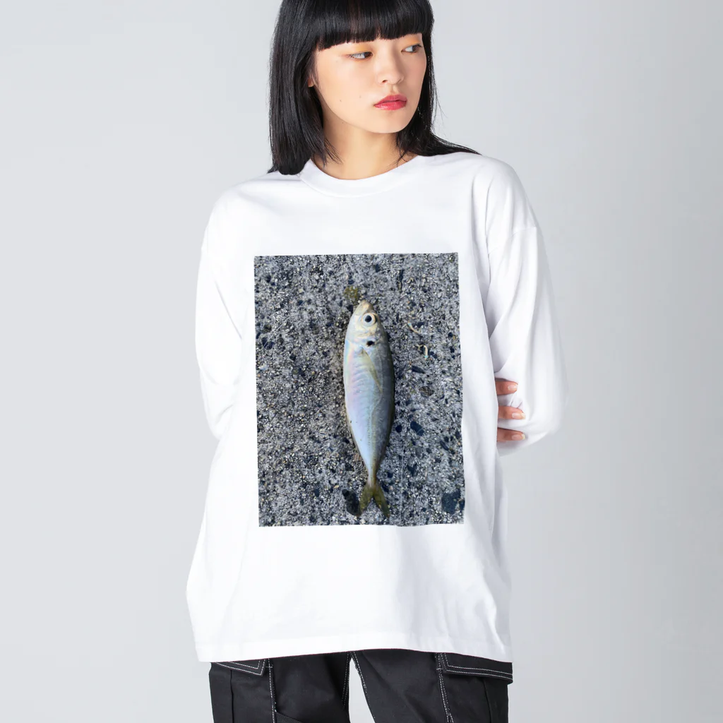 popcornの３月に釣れたアジ Big Long Sleeve T-Shirt