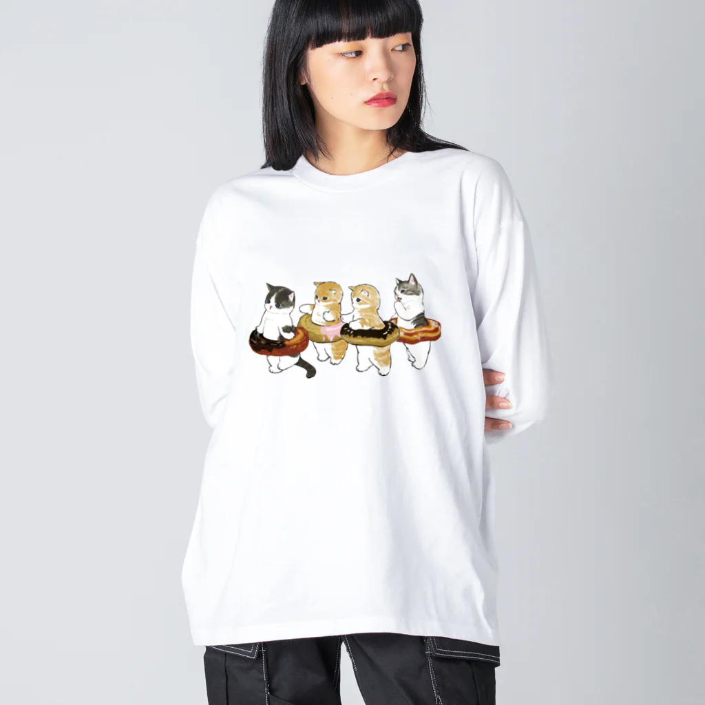 mofusandのドーナッツにゃん ビッグシルエットロングスリーブTシャツ