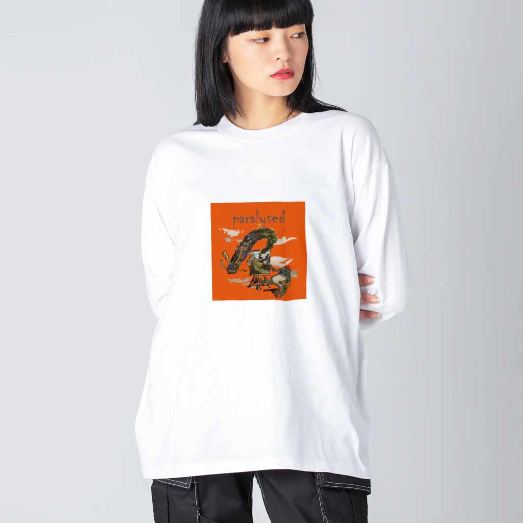 Brook(NBC games)の蛙（橙） ビッグシルエットロングスリーブTシャツ