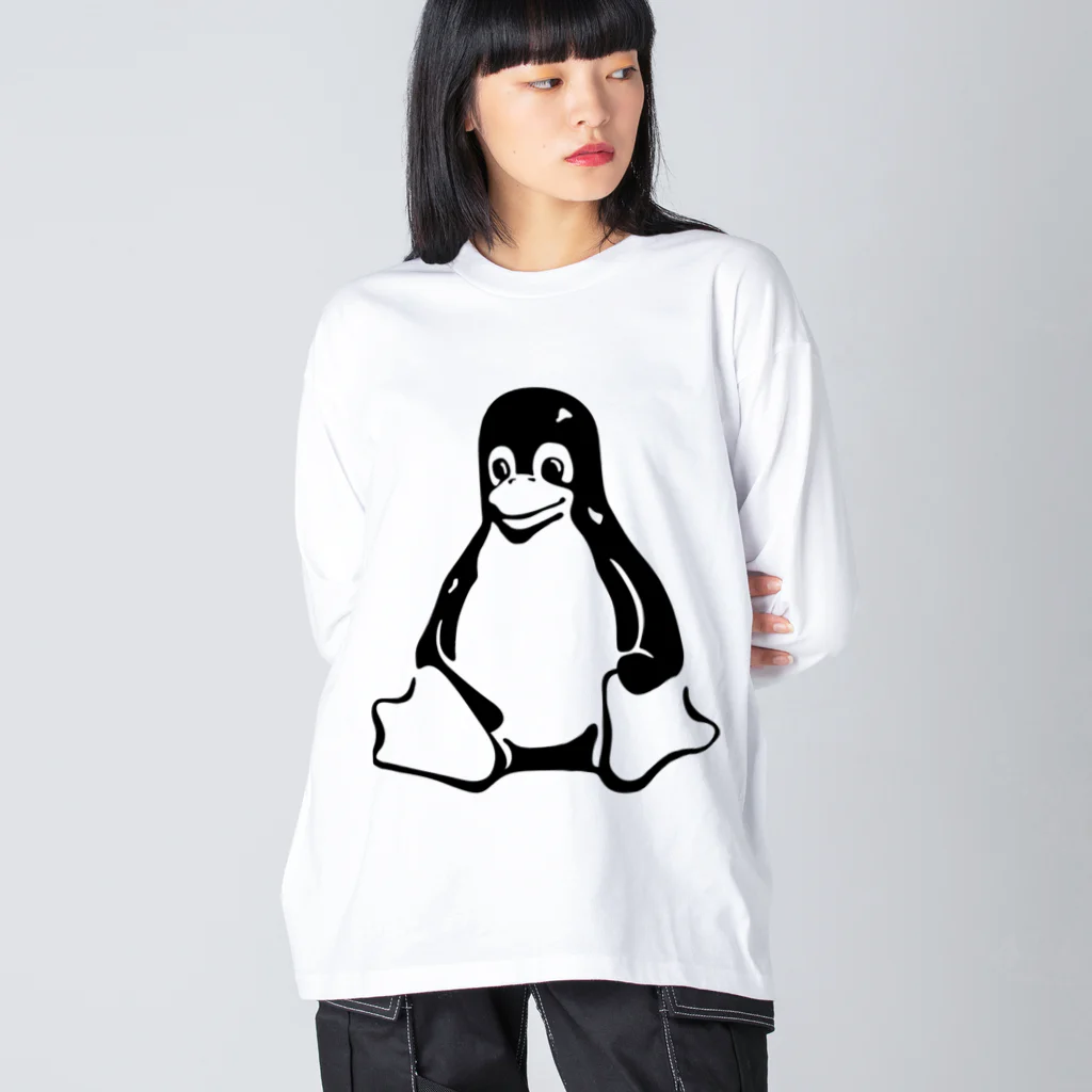 nishidemasamiのTuxくん ビッグシルエットロングスリーブTシャツ