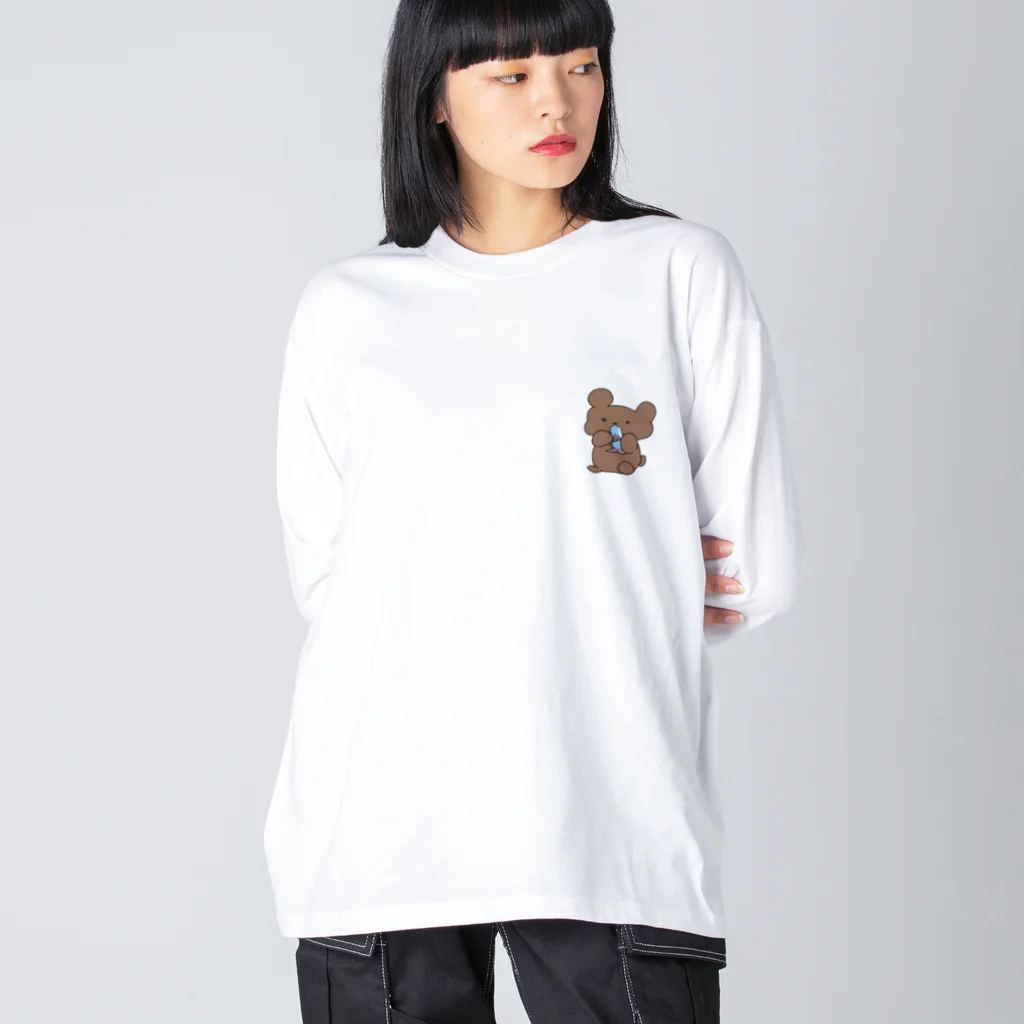 だいふくのサカナ食ってるクマ Big Long Sleeve T-Shirt