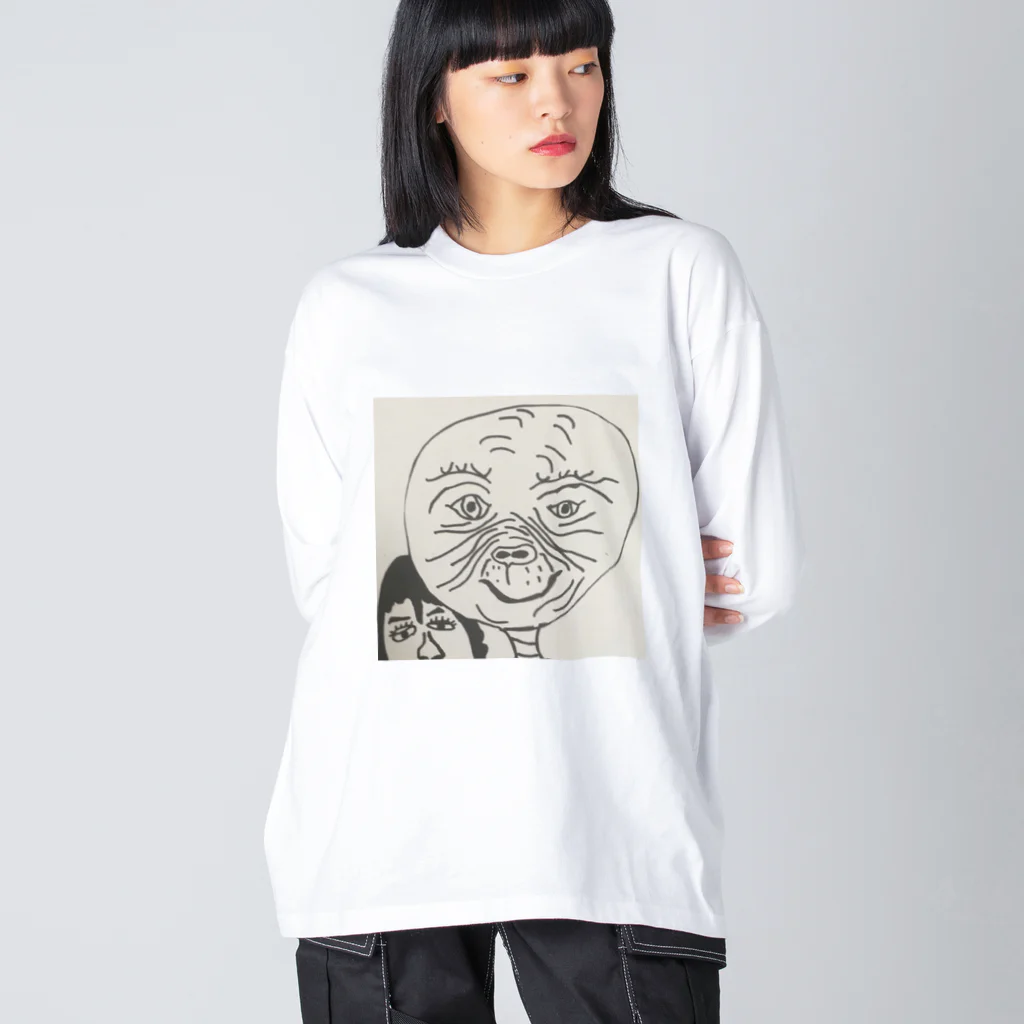 megmegkurumiのシワシワメイン ビッグシルエットロングスリーブTシャツ