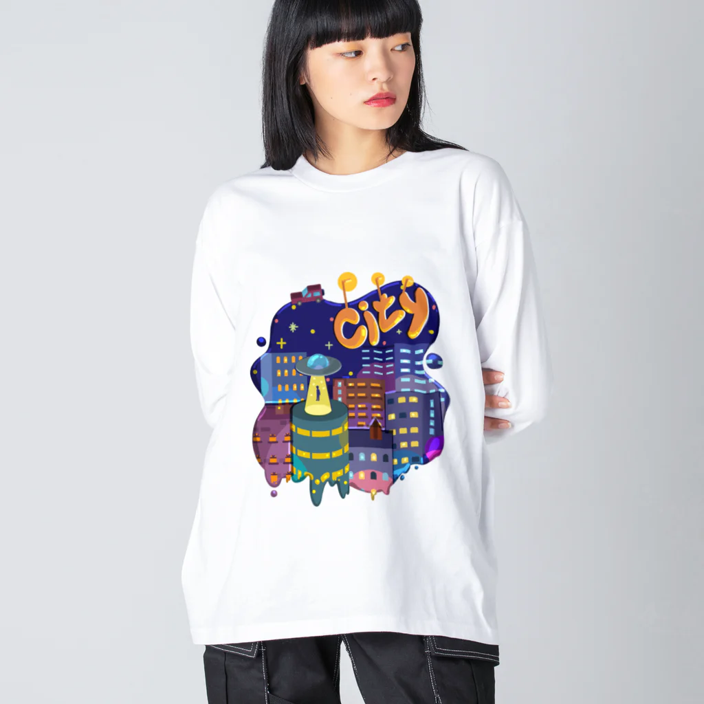 スロータイプ書店 Slowtype Booksのcity シティ 154 ビッグシルエットロングスリーブTシャツ