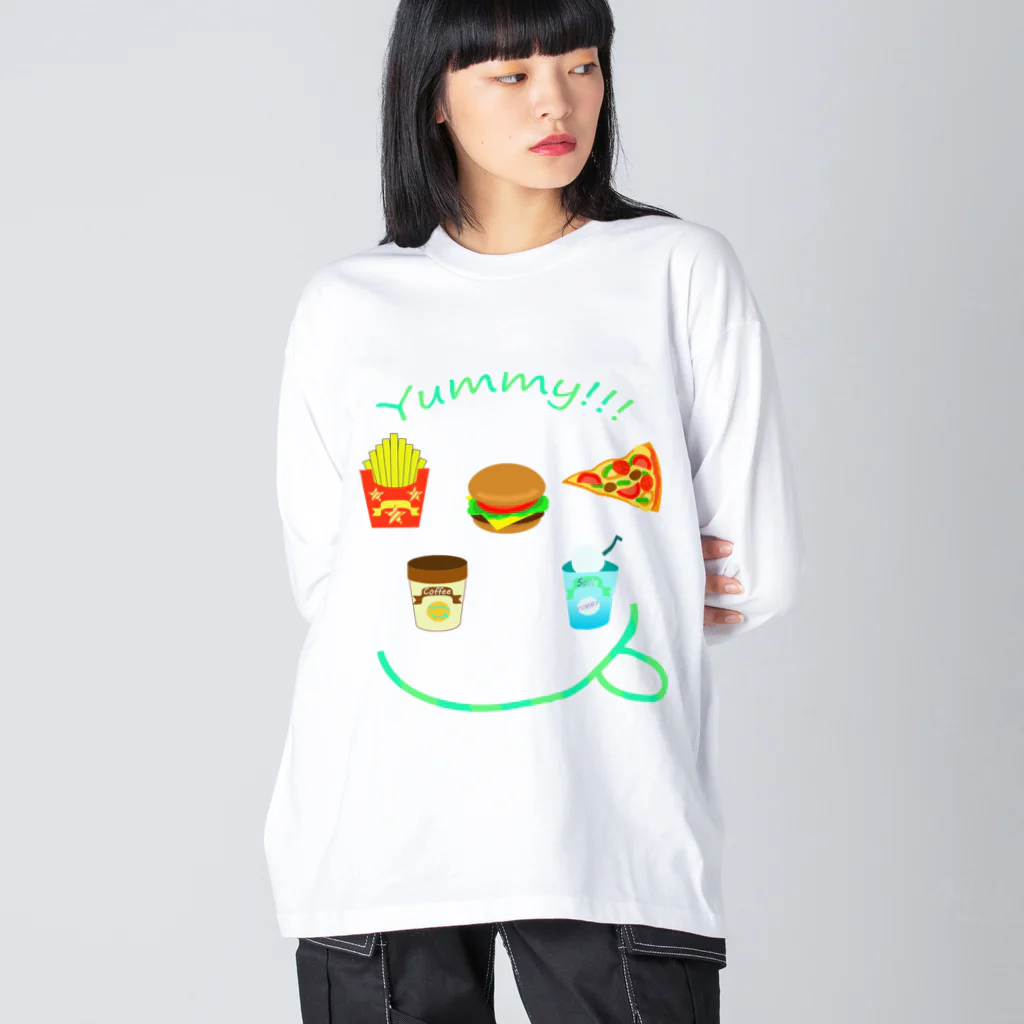 Yokokkoの店のYUMMY!!! ビッグシルエットロングスリーブTシャツ