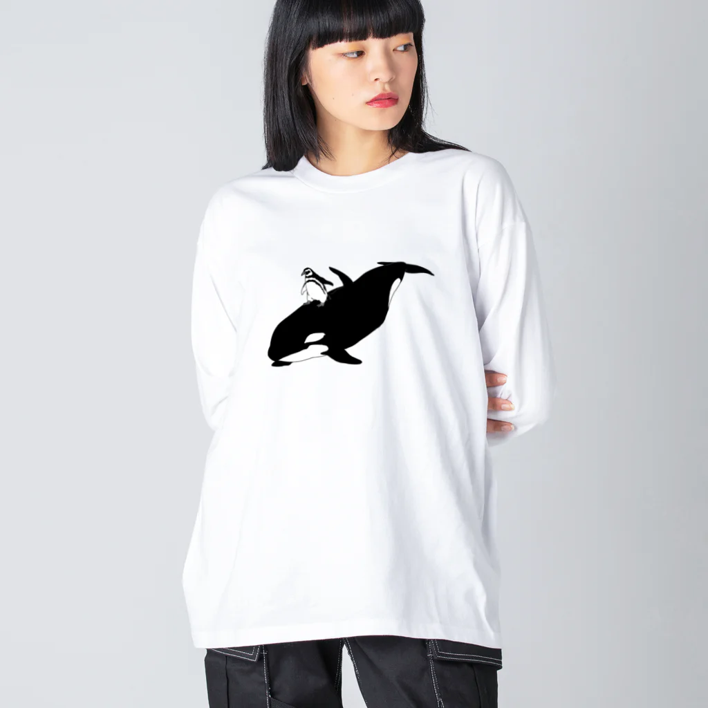 ナイロドノのシャチ乗りペンギン Big Long Sleeve T-Shirt