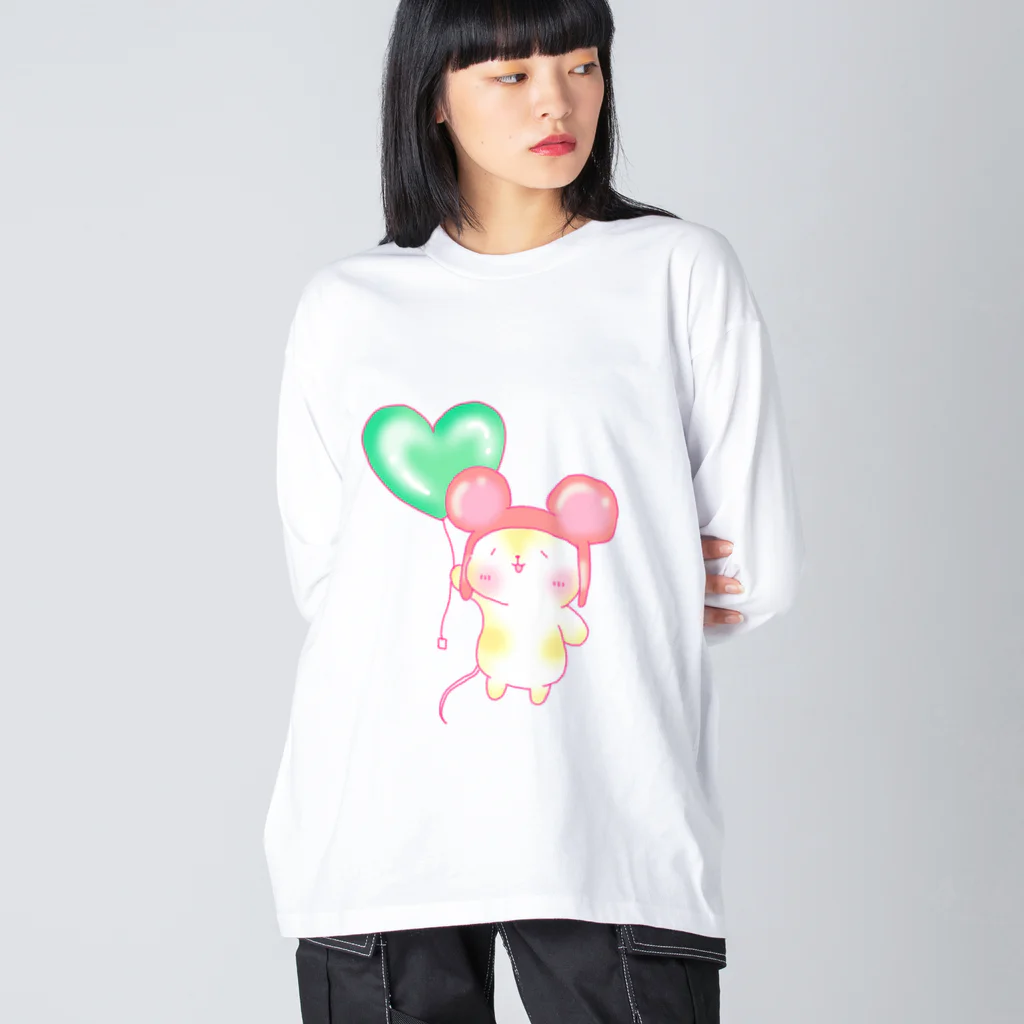 もんぞーのふわふわネズミのもんぞー Big Long Sleeve T-Shirt