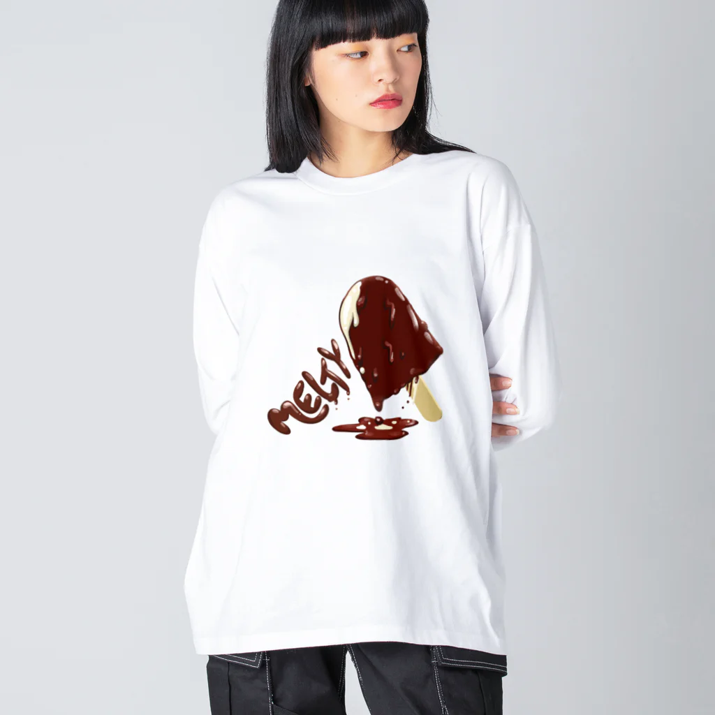 スロータイプ書店 Slowtype BooksのMELTY icecream メルティアイス 170 Big Long Sleeve T-Shirt