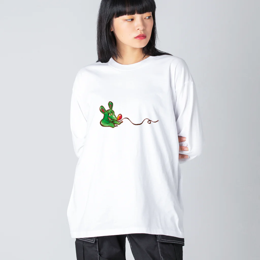 カタオカナオのみどりねずみくん ビッグシルエットロングスリーブTシャツ