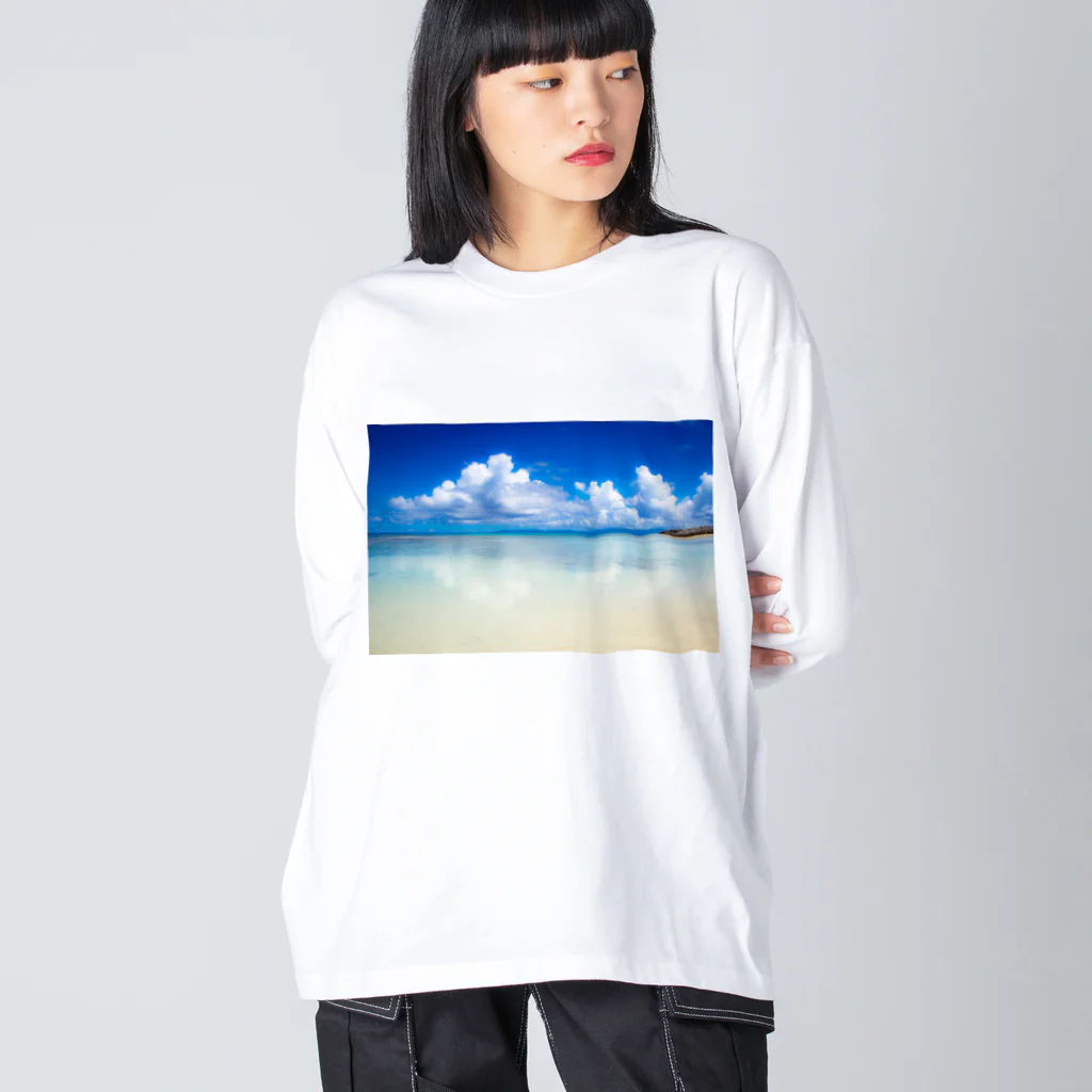 mizuphoto galleryのDreaming blue ビッグシルエットロングスリーブTシャツ