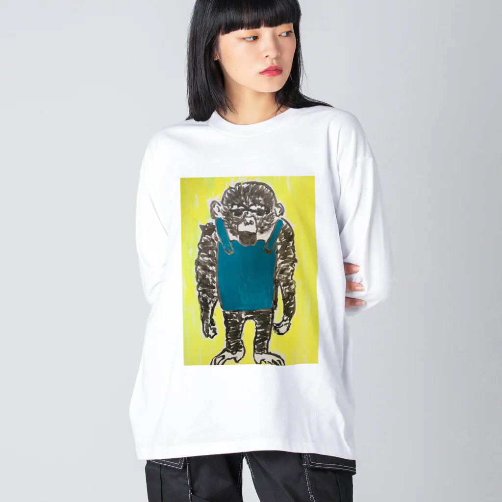 AYAのチンパンジー ビッグシルエットロングスリーブTシャツ