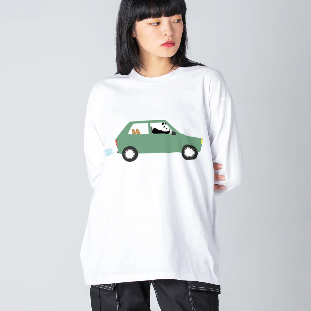 陽魚　YantotoのPan Panda midori Big Long Sleeve T-Shirt