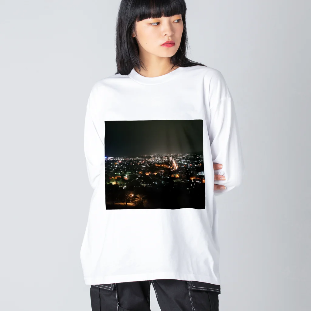 でおきしりぼ子の実験室のNight Scape ビッグシルエットロングスリーブTシャツ