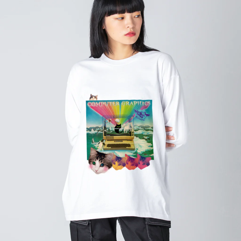 𝙈𝙊𝙈𝙊'𝙨 𝙎𝙝𝙤𝙥のcomputer graphics ビッグシルエットロングスリーブTシャツ