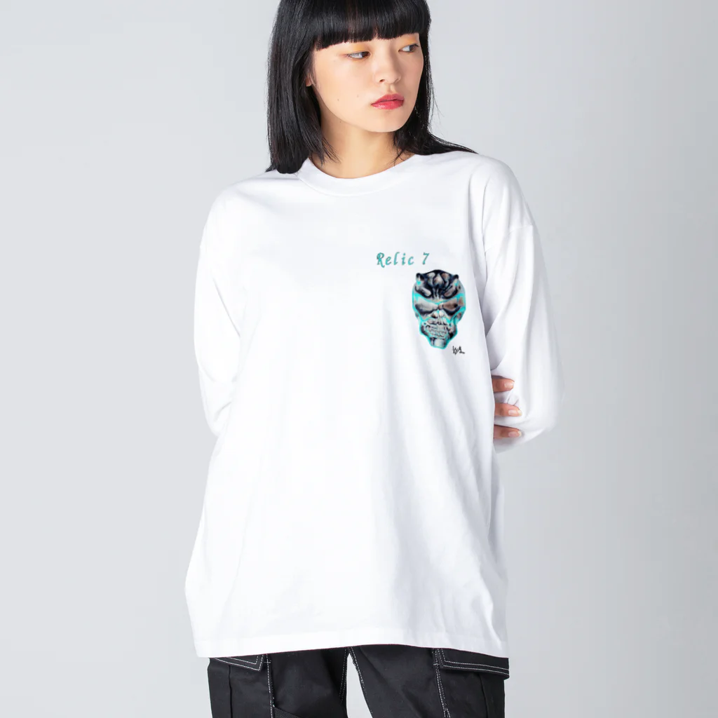 Relic7のRelic 7　二角鬼スカル Big Long Sleeve T-Shirt