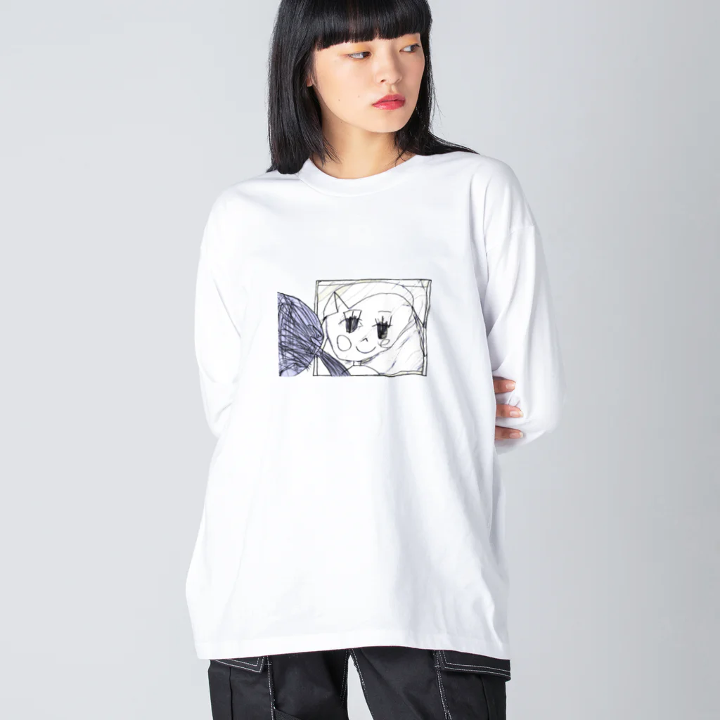 chiyonohanaのかがみよかがみ（黒線） Big Long Sleeve T-Shirt