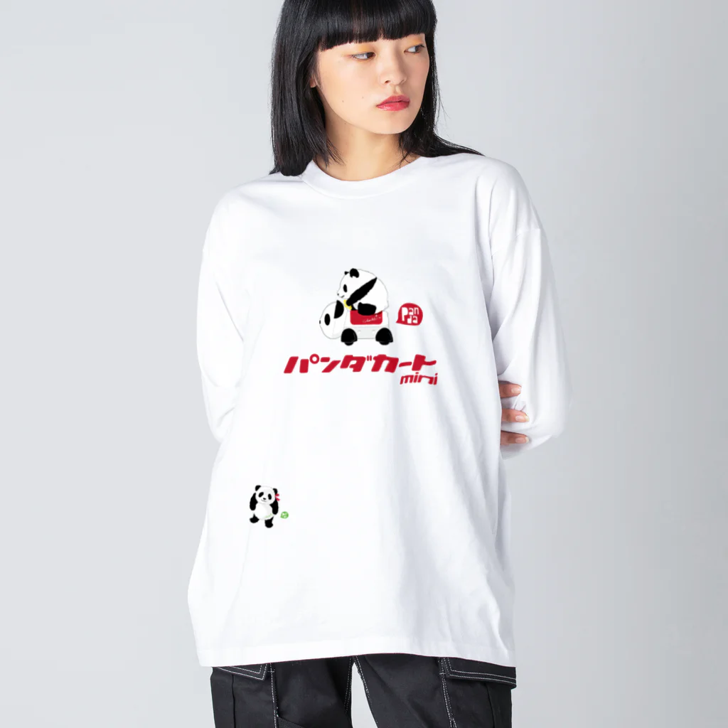 LittleLoroのGO GO! パンダカートmini カタカナロゴ Big Long Sleeve T-Shirt