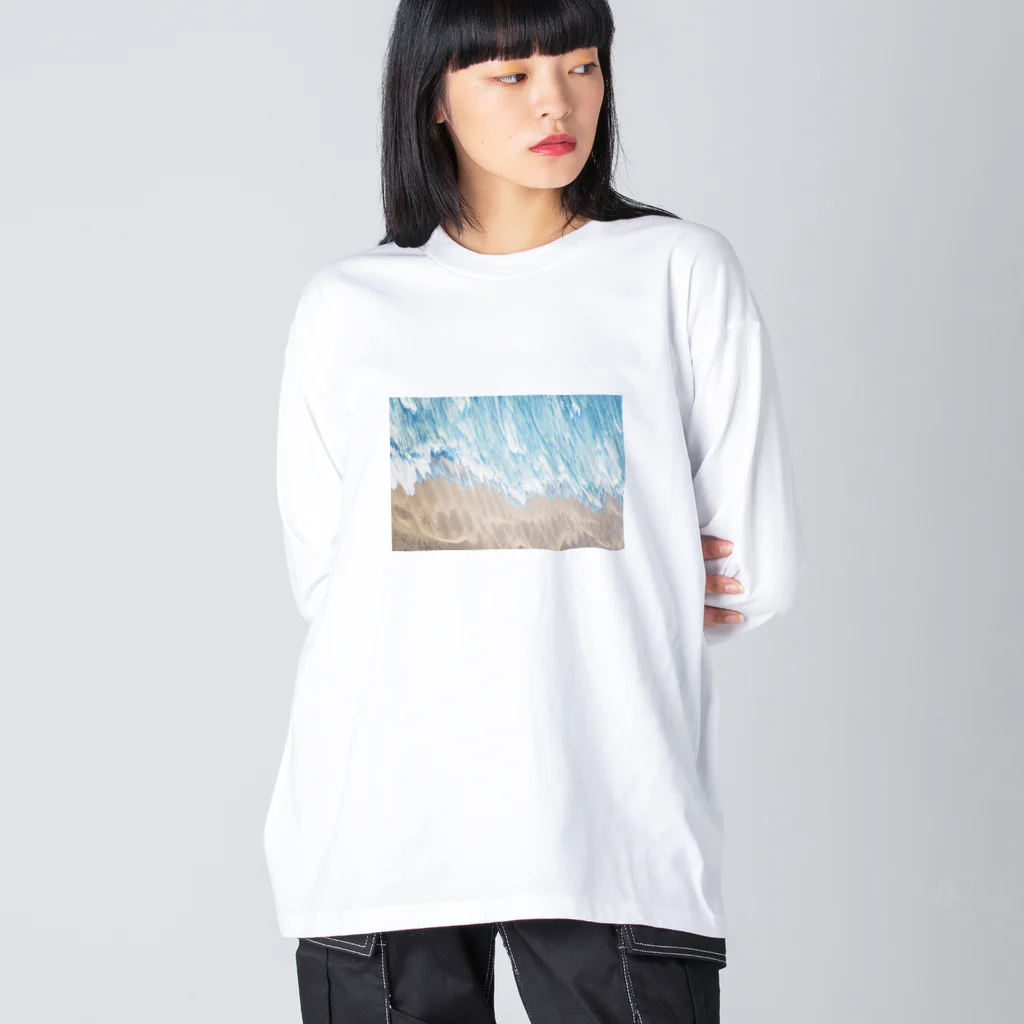 ShotaMiyakeの波の写真 ビッグシルエットロングスリーブTシャツ