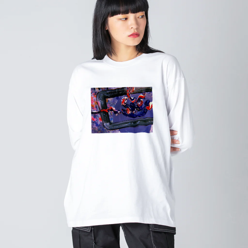 さかなや実験室の火炎 Big Long Sleeve T-Shirt