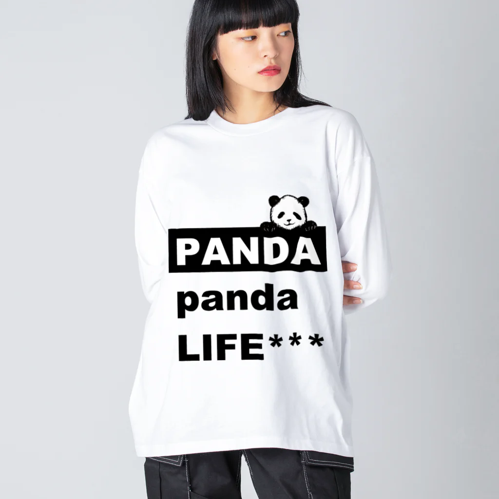 PANDA panda LIFE***ののぞきこみパンダ ビッグシルエットロングスリーブTシャツ