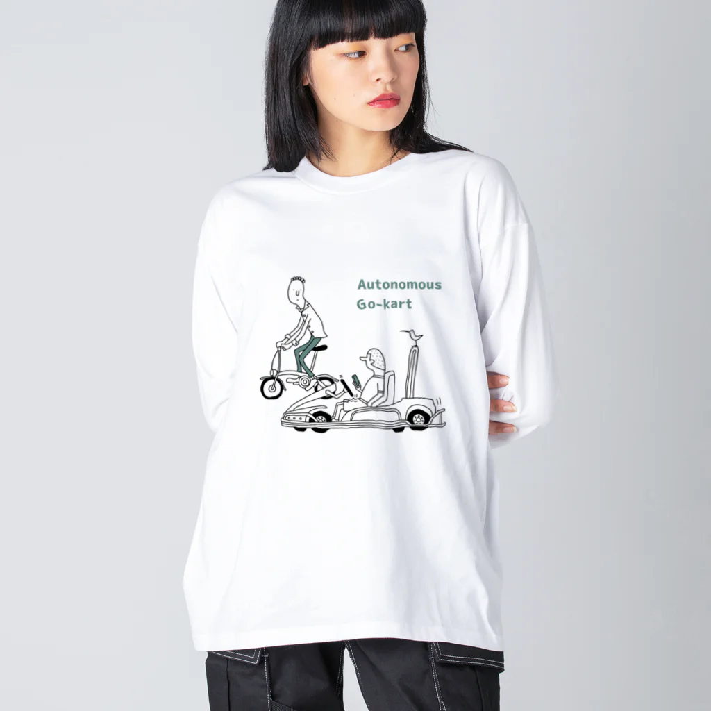 TakeLoop_goodsのAutonomous Go-kart ビッグシルエットロングスリーブTシャツ