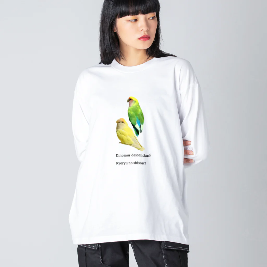 j8ie de vivre♪の恐竜の子孫？　コザクラインコ Big Long Sleeve T-Shirt