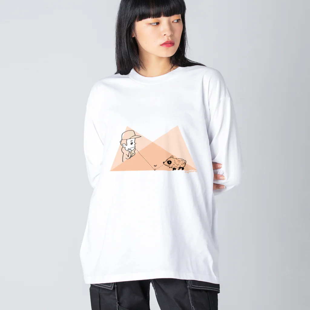 ヤギワタルのタヌキと少年の幾何学 Big Long Sleeve T-Shirt