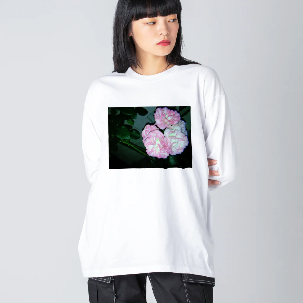 ふびらい飯のお花フィルム ビッグシルエットロングスリーブTシャツ